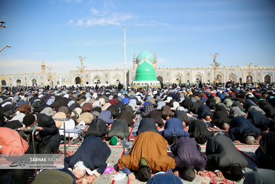 نماز عبادی سیاسی جمعه در صحن پیامبر اعظم ص