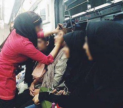 آرایشگاه زنانه در متروی تهران!